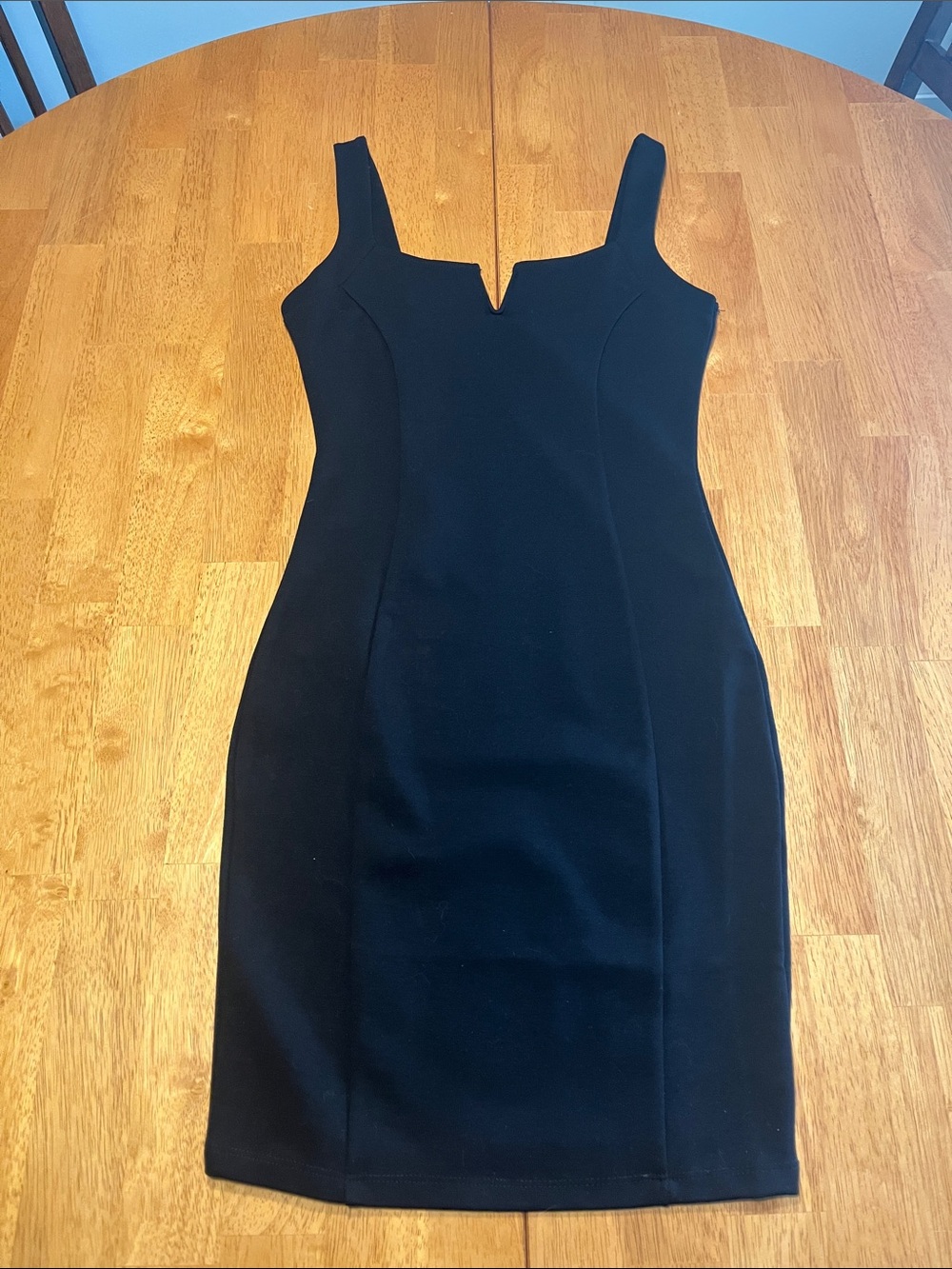 Classic Black Square-Notch Tank Dress